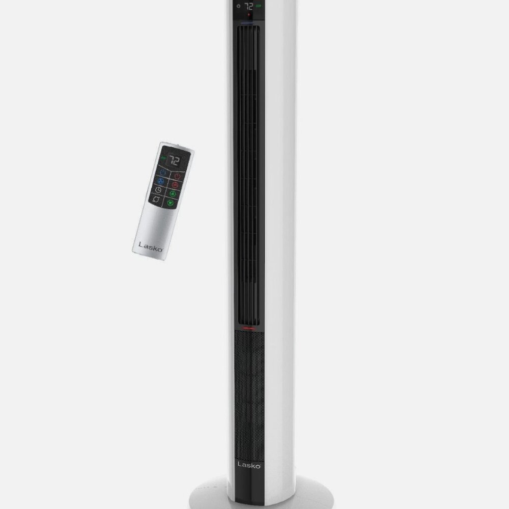 Lasko 42" All Season Tower Fan + Space Heater, Adjustable Thermostat Remote. NEW